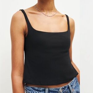 Reformation Cairo black backless top size medium never worn